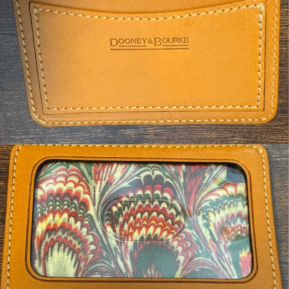 2/$40 NEW Dooney & Bourke Brown Leather Card Case
